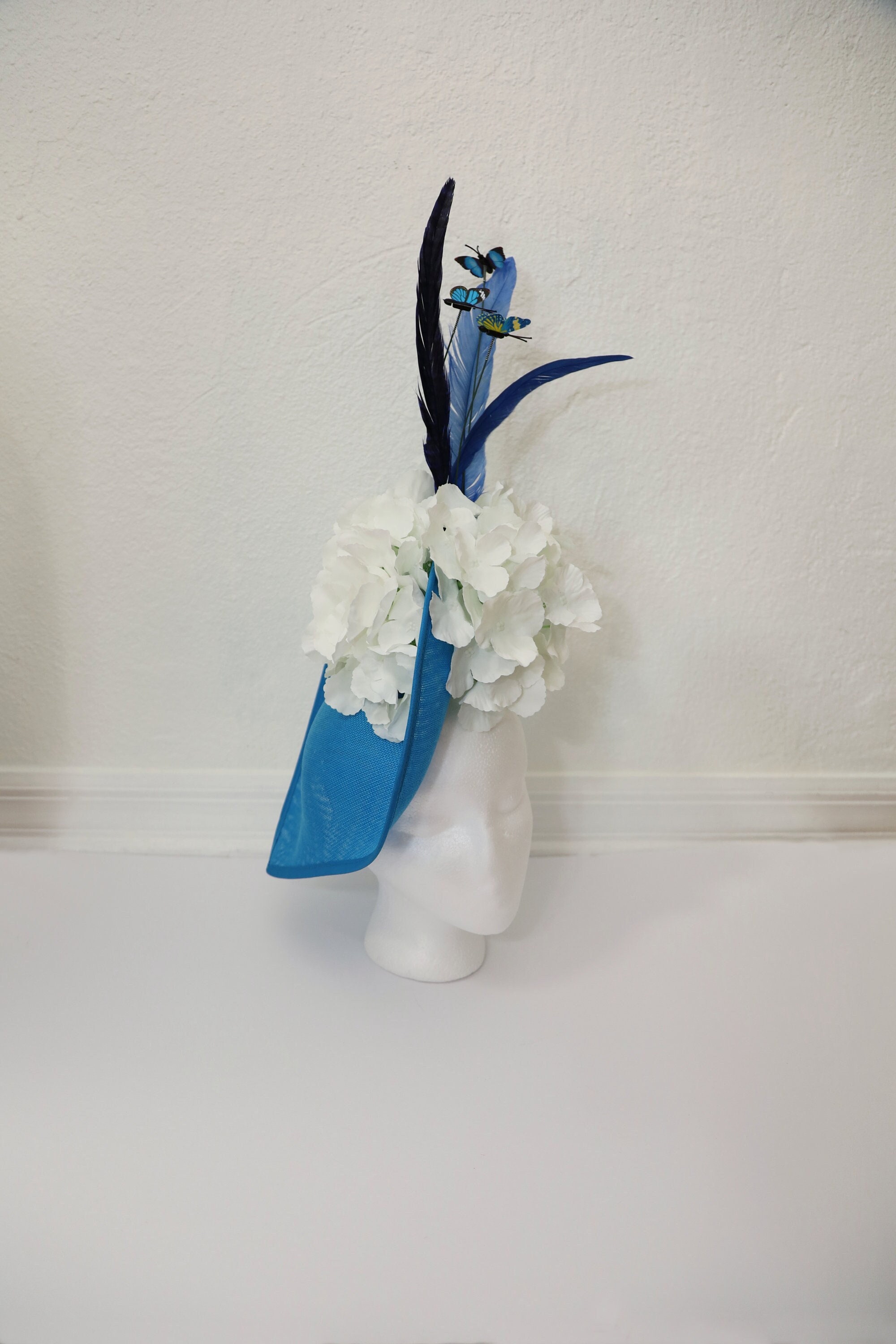 Blue Fasckinator Kentucky Derby Hat White Hatinator Big  display picture 1