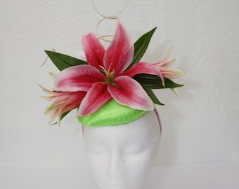 Lily Fascinator- Kentucky Derby- Oaks Hat- Lilys for the  display picture 1