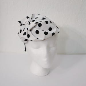 Black and White Polka Dot Fascinator - Etsy