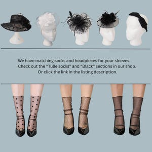 Black Cheer Opera Gloves Long Mesh Gloves Over The Elbow Tulle Gloves Halloween Costume Gloves Evening Party Gloves image 2