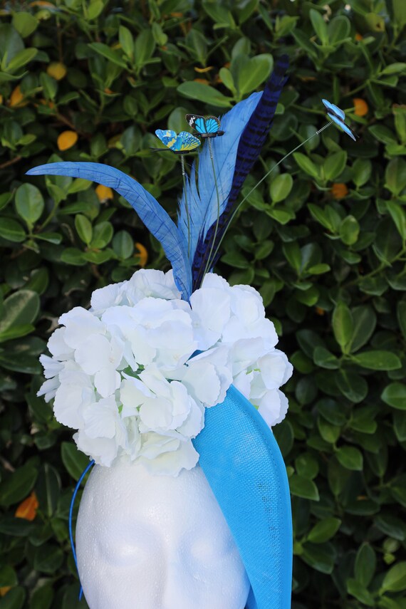 Blue Fasckinator Kentucky Derby Hat White Hatinator Big  display picture 1