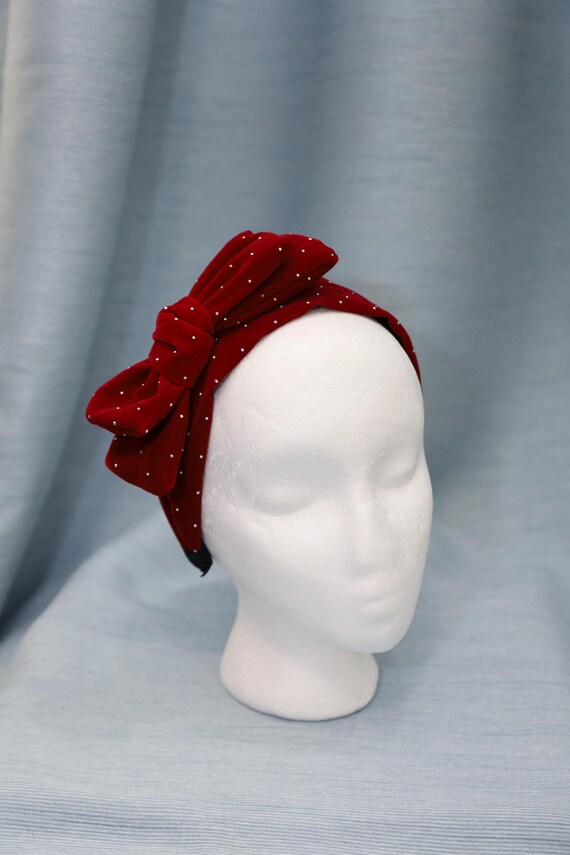 ALEXANDRE バーガンディ ベルベット ヘアバンド ALEXANDRE バーガンディ ベルベット ヘアバンド ALEXANDRE DE PARIS