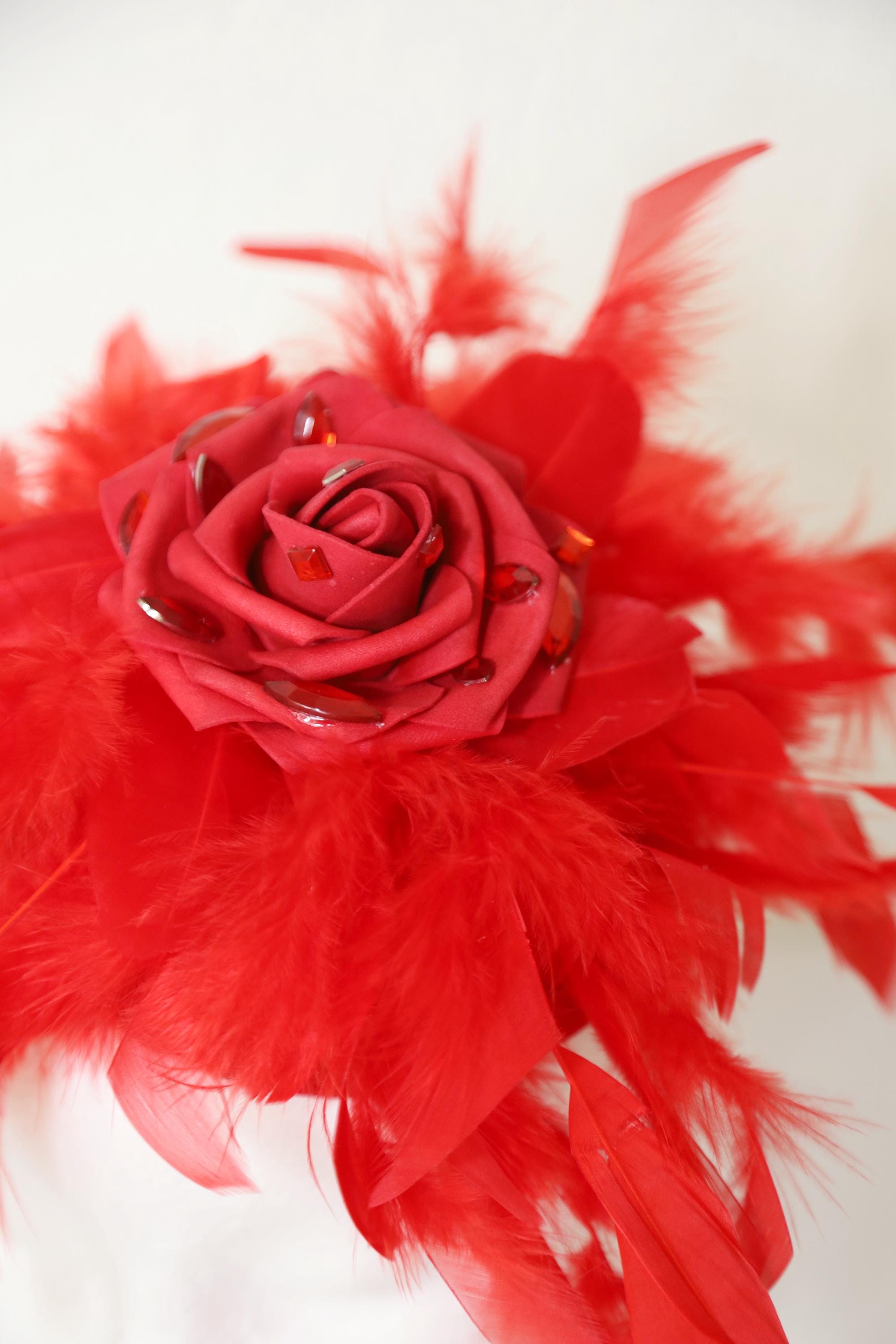 Wine Red Flower Feather Fascinator Derby Hat Tea Garden Party Race Day Headwear kentucky derby hat fascinator red burgundy wine sinamay with  main image 2