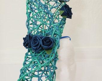 Blue Green Kentucky Derby Fascinator Green Hatinator Blue  display picture 1