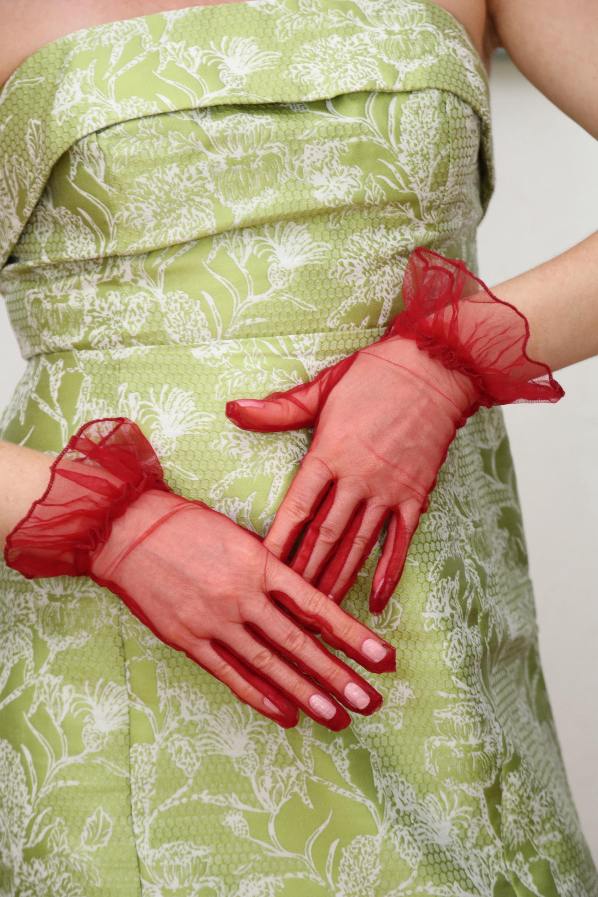 white christmas dresses Formal White 100% Cotton Parade Gloves with Swickle Decorative Back