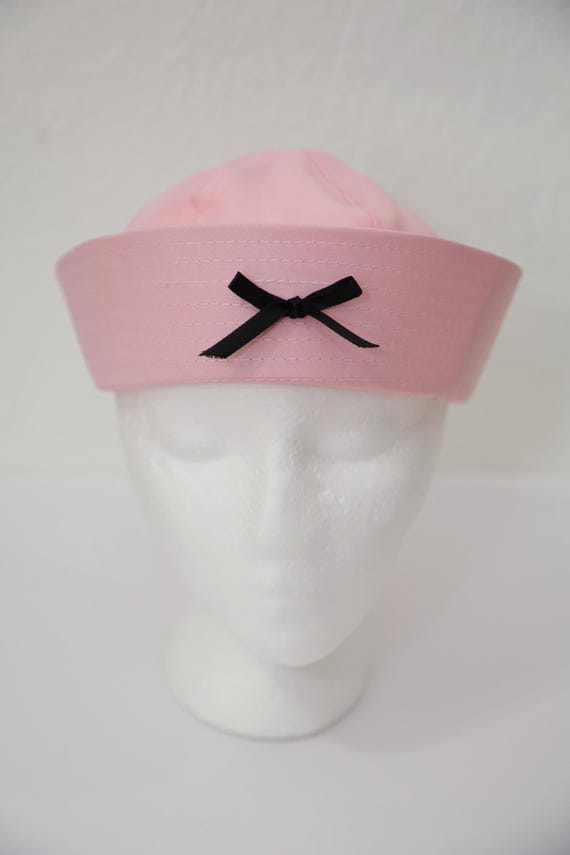 Pink Sailor Hat Panama Cap Summer Beach Hat Soft Retro Cap With - Main Image