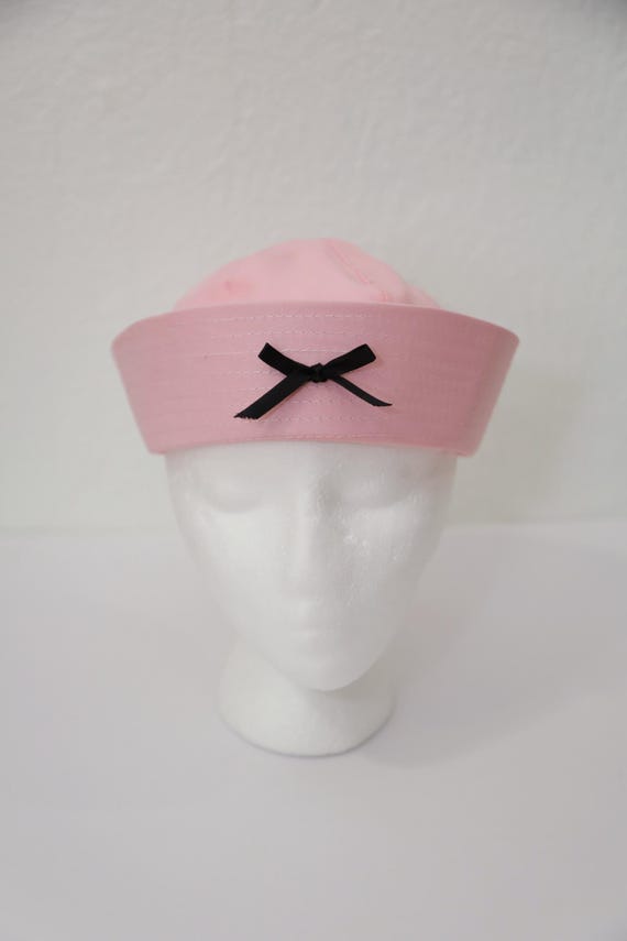 Pink Sailor Hat Panama Cap Summer Beach Hat Soft Retro Cap With