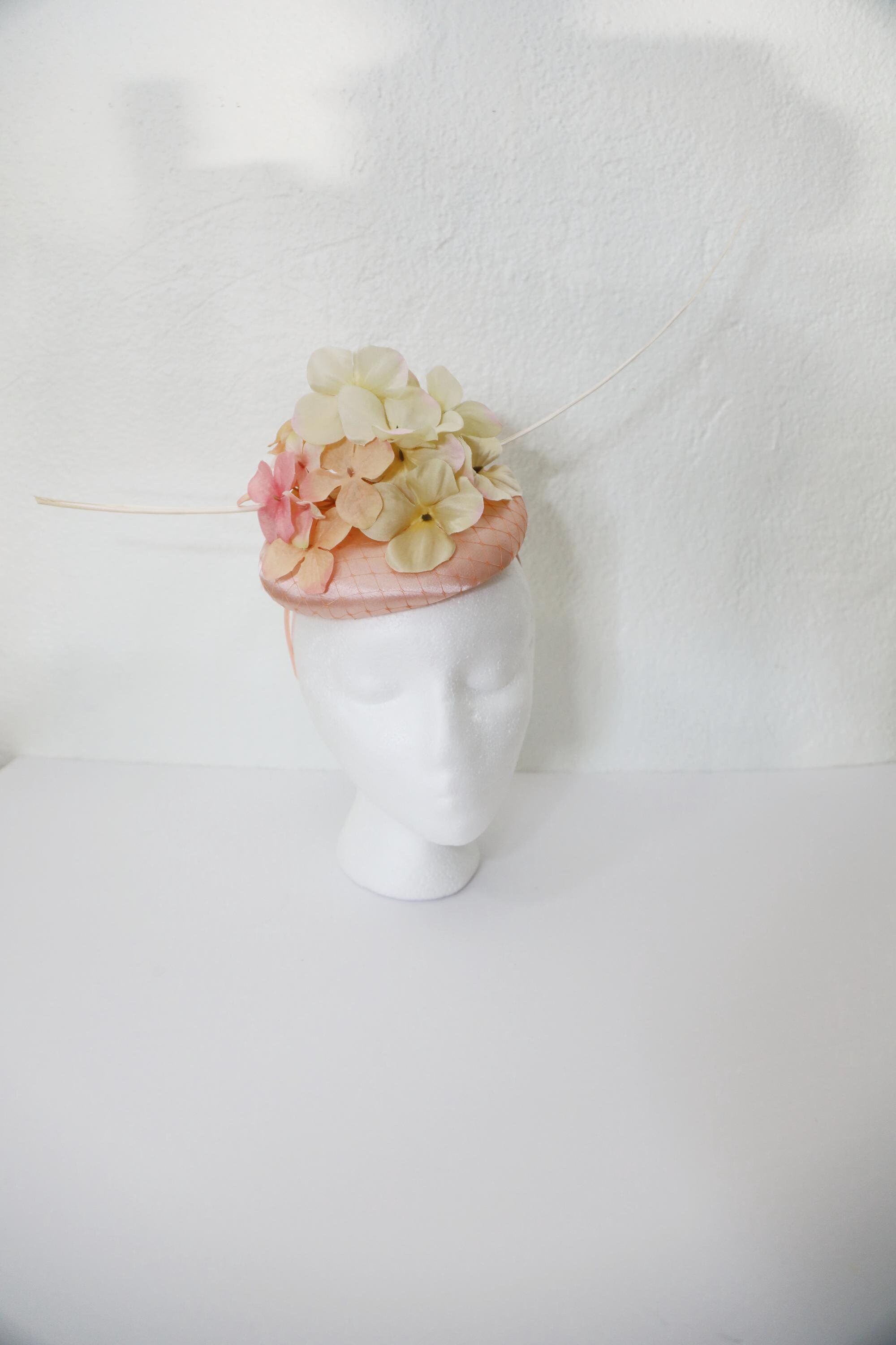 Peach Kentucky Derby Hatinator Honey Wedding Fascinator  display picture 1