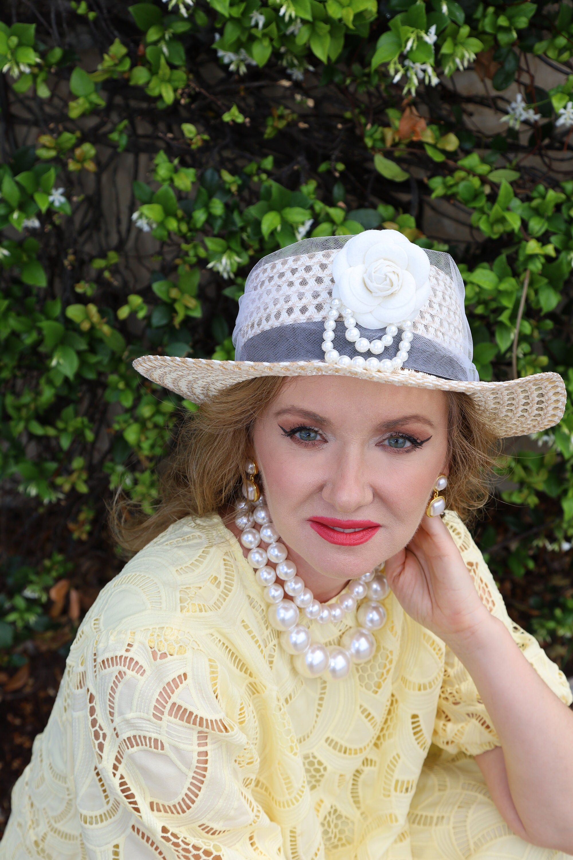Straw Boater Hat Kentucky Derby Hat Beige Canotier Hat 