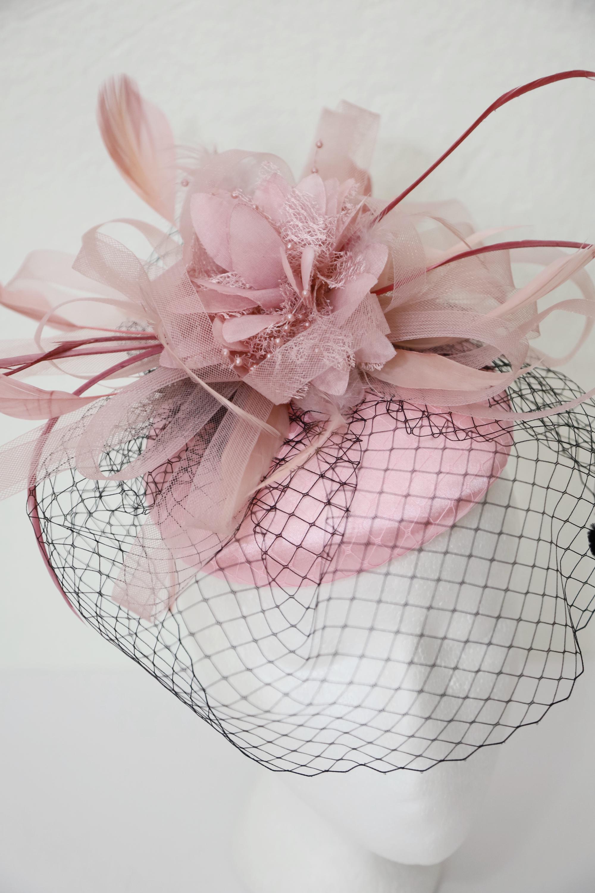Handmade pink Italian Kreisi Couture Fascinator M designer il_fullxfull.6472982661_nq7t.  main image 3