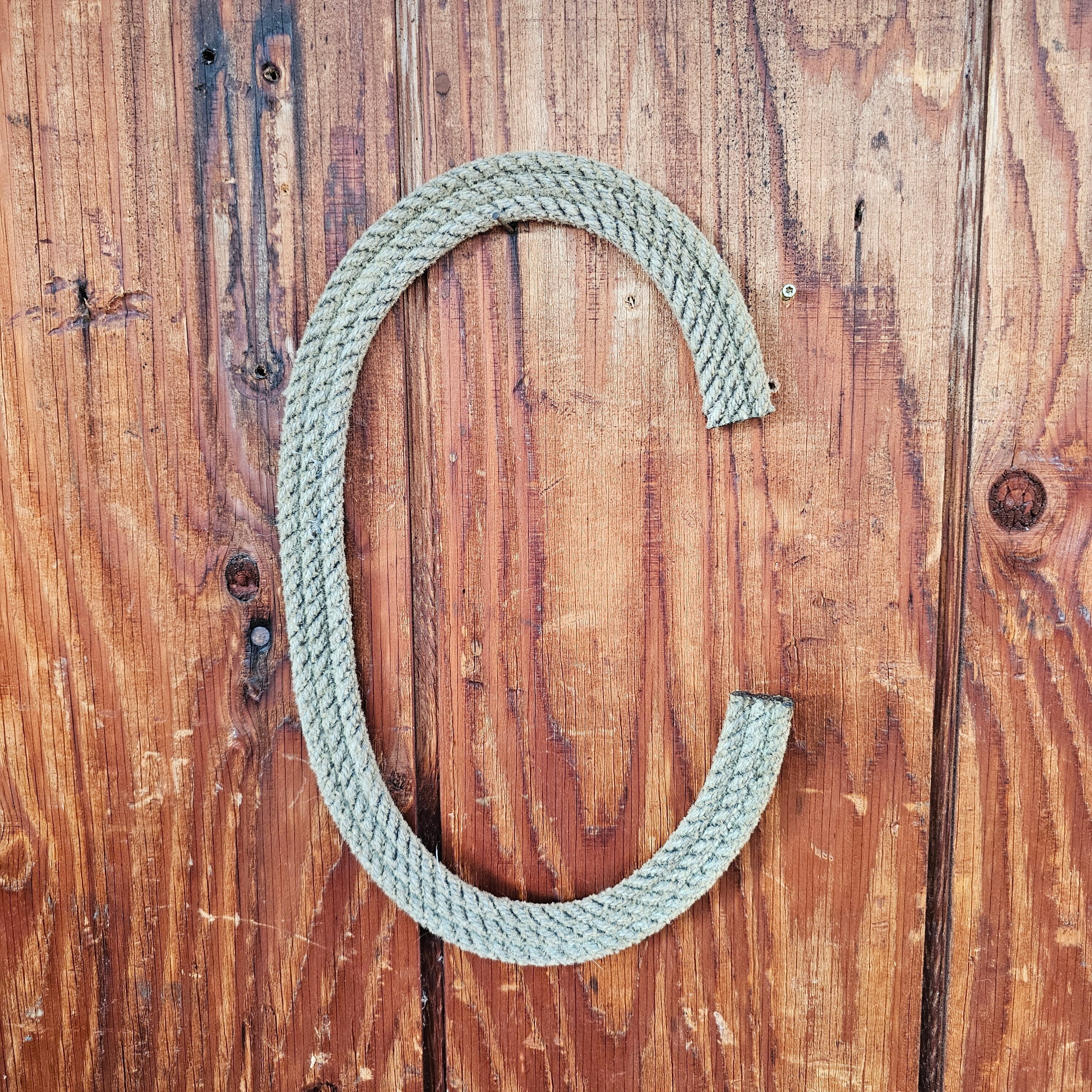 Rope Letters 12 Inch Made from Repurposed Alaskan Commercial Fishing Line DIY Craft Supply Personalized Custom Rustic Western Style Recycled