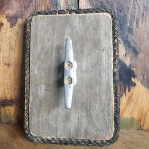 Rustic Boat Cleat Coat Rack: Reclaimed Wood Nautical Decor