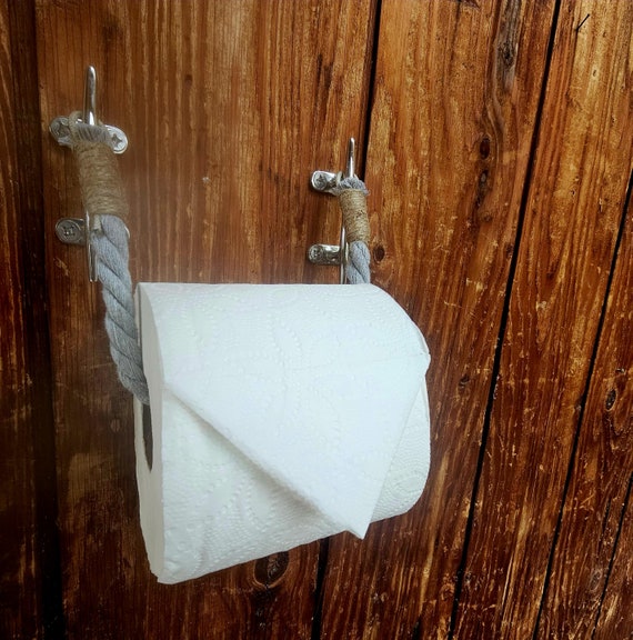 Curtain Rack Nautical Rope Toilet Paper Holder With Anchor Hook - Beach Themed Bathroom Decor Bathroom Hooks For Towels - View #9