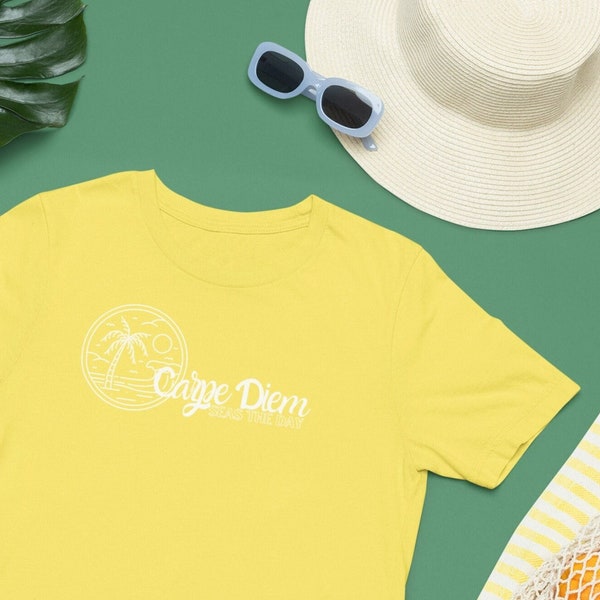 Carpe Diem-Seas The Day: Women's Favorite Tee-Pinterest Inspired-Perfect Light Weight Beach Shirt