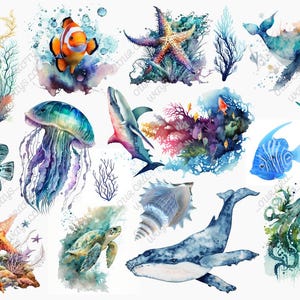 Decoupage Rice  or Washi Paper A4 11.69x8.27 Free Shipping Under the Sea
