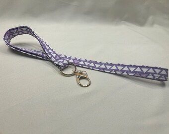 Purple Triangle Lanyard