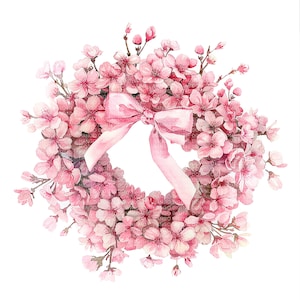 32 Sakura Clipart High Quality PNGs Japanese Clipart Cherry Blossom Clip Art Printable Watercolor clipart Digital download Spring Floral