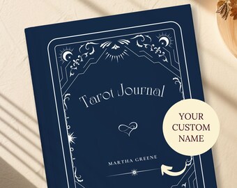 Personalized Blank Journal for Tarot Lovers, Tarot Notebook for Tarot Notebook Mystical Notebook Astronomy Zodiac Tarot Unique Gift
