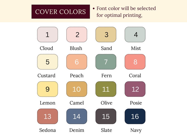 a color chart for different shades of paint