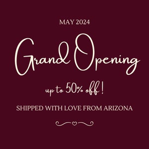 the grand opening up to 50 % off shipped with love from arizona