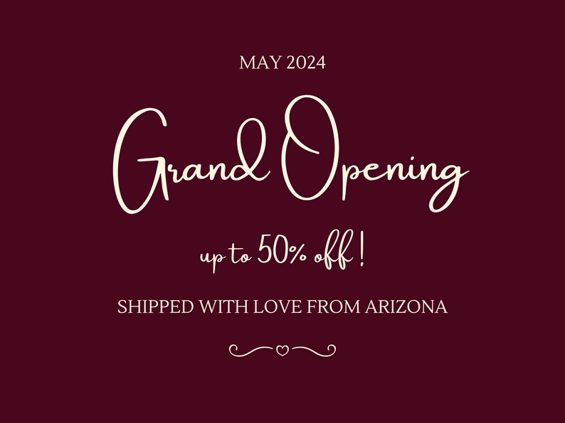 the grand opening up to 50 % off shipped with love from arizona