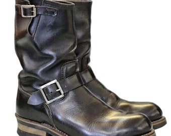 Military Style Black New Handmade Black Long Ankle High Monk Boot Army Boot Men Style Boots