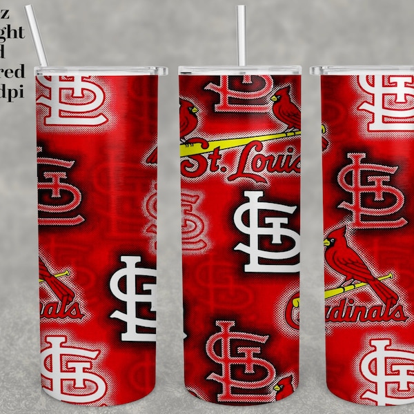 Cardinals Tumbler, 20 oz Skinny | Stitch | Tumbler Sublimation Designs, Full Tumbler Wrap, Digital Downloads| Png