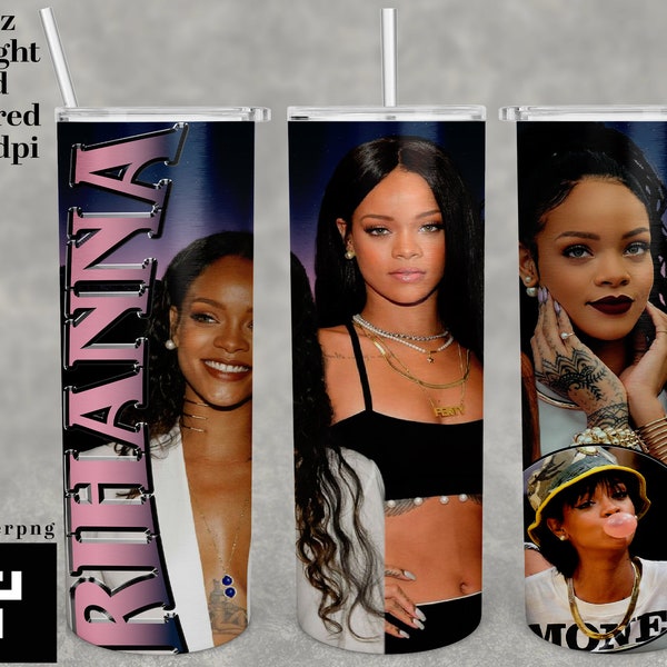 Rihanna Tumbler 20 oz Skinny | Stitch | Tumbler Sublimation Designs, Full Tumbler Wrap, Digital Downloads| Png