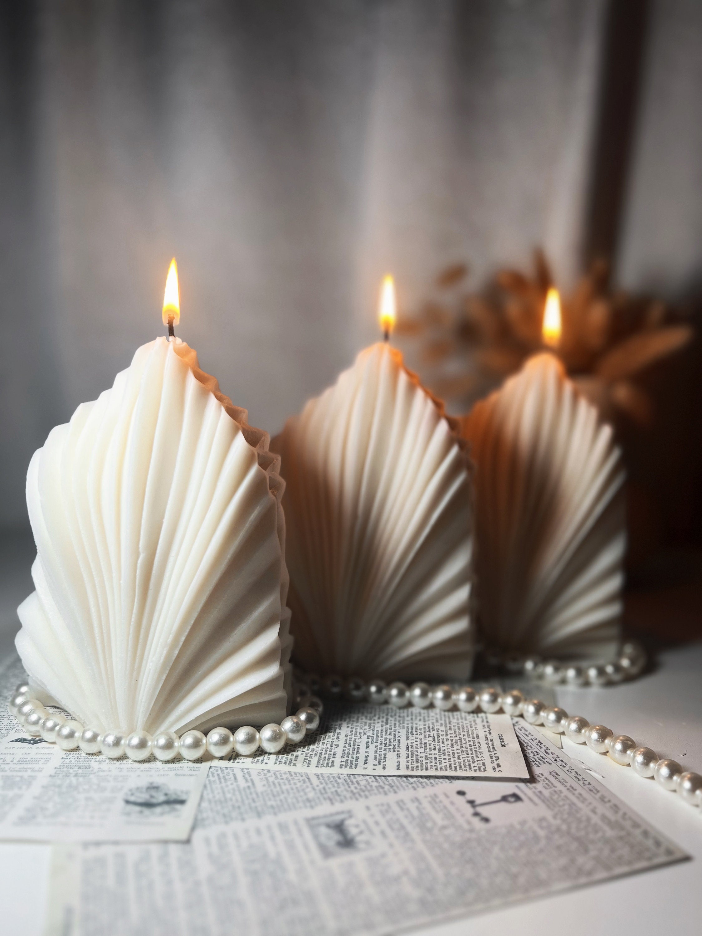 Large Palm Shell Candle - Etsy