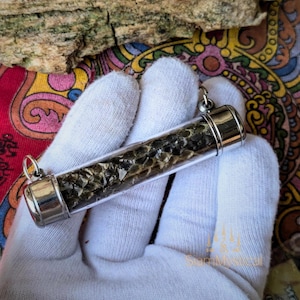 Protects Against Black Magic and Evil Spirits, Attract Fortune and Positive Energy - Python Skin Takrut from Myanmar - Rare magical talisman