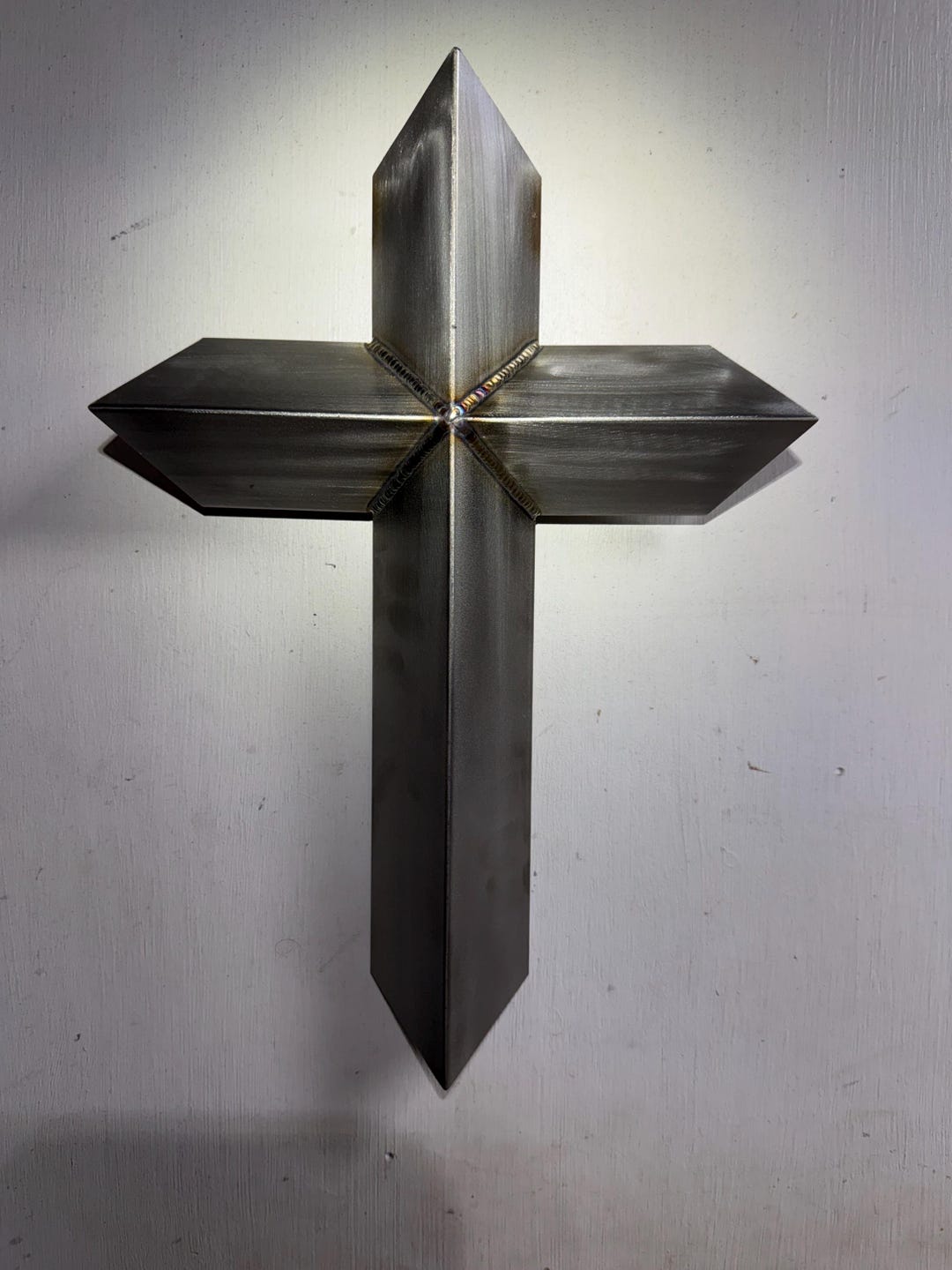 Wielded Cross Stainless Steel Welded Hanging Cross Memorial. Thick Steel - Etsy