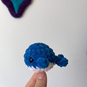 Mini Whale crochet Whale plush toy image 3