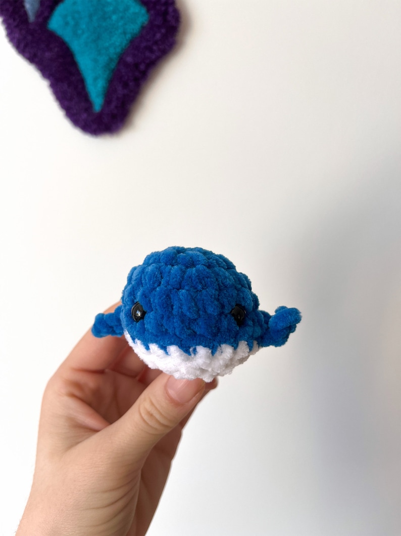 Mini Whale crochet Whale plush toy image 4