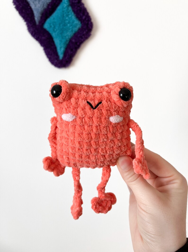 Grenouille au crochet Froggy peluche fait main Anti stress image 2