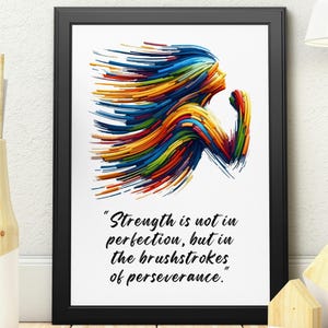 Lámina inspiradora sobre discapacidad (13 x 18 cm): Decoración para salas de terapeutas, descarga instantánea