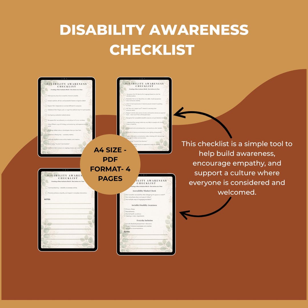 Inclusive Workshop Checklist.pdf Disability Awareness Checklist | Inclusive Workplace & Event Planning ...