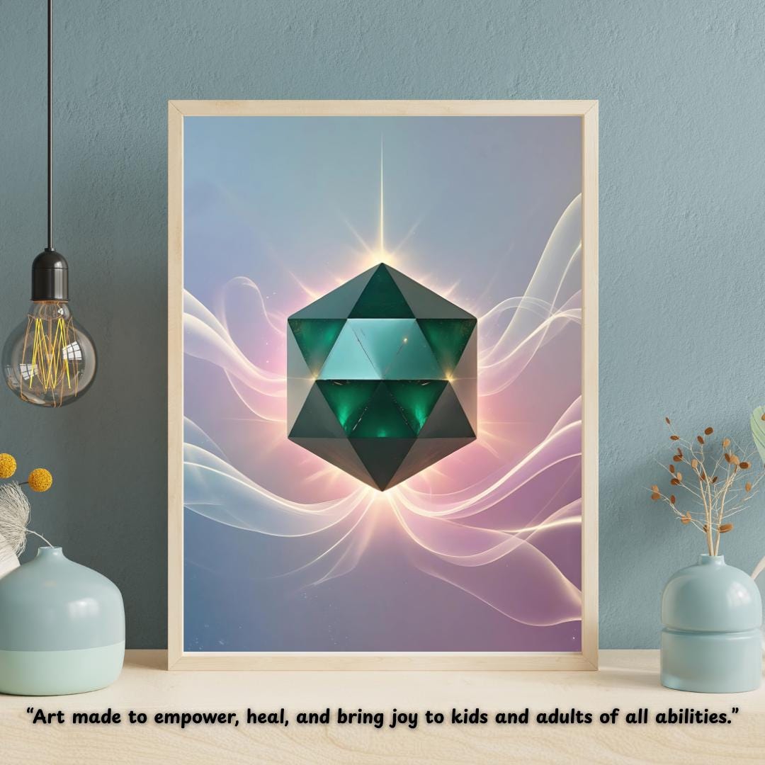 Sacred Geometry Art Print: Octahedron Healing Home Décor (digital ...