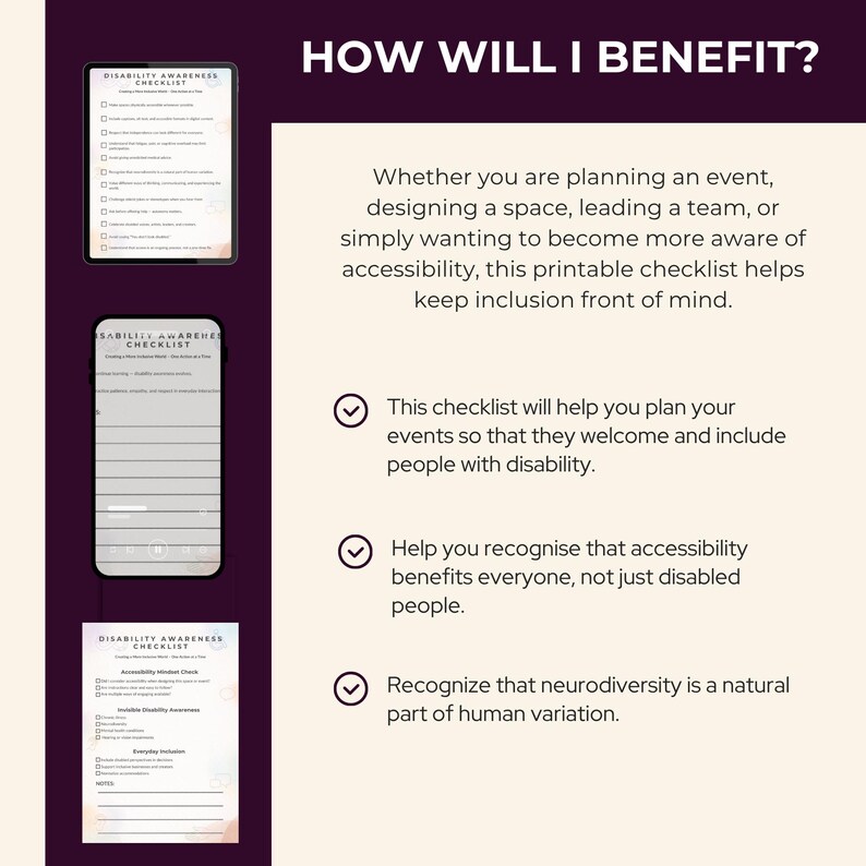 Disabled Adult Checklist.pdf Disability Awareness Checklist Printable, Neurodiversity, Accessibility ...