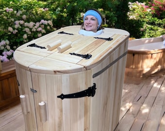 Mini sauna for sauna gift, sauna barrel Ayurvedic sauna kit, mobile sauna, miniature indoor sauna, portable saunas, sauna box, garden sauna