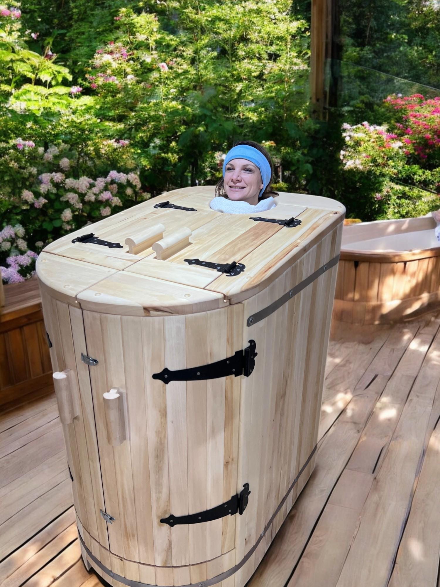 Mini Sauna for Sauna Gift, Sauna Barrel Ayurvedic Sauna Kit