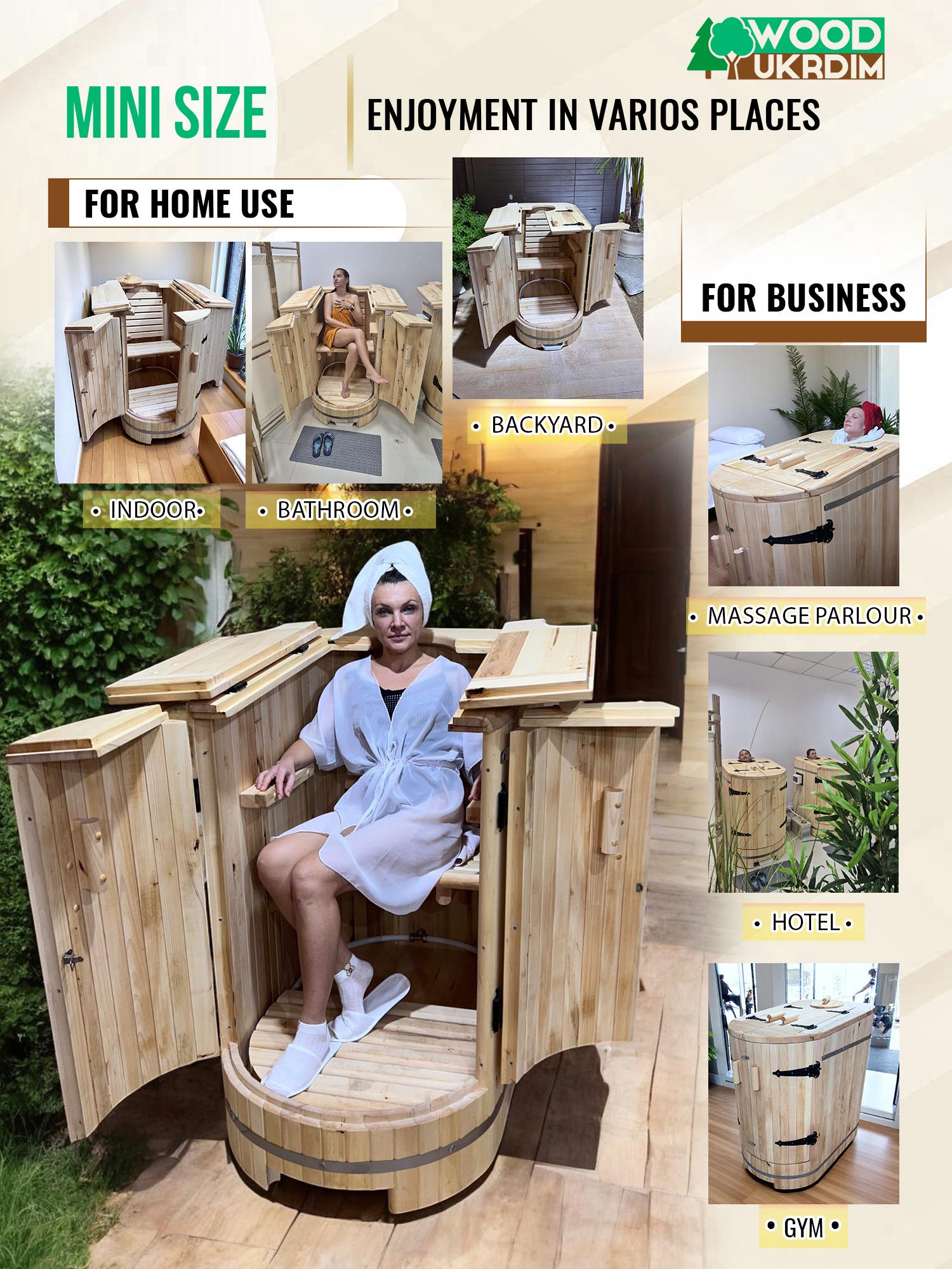 Set di 16 accessori decorativi in miniatura per sauna, resina e