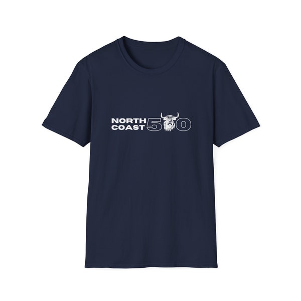 Scenic Route of North Coast 500 T-shirt | North Coast 500 miles Scotland | Unisex Men & Women's Tee | Driving and Camping in Highlands