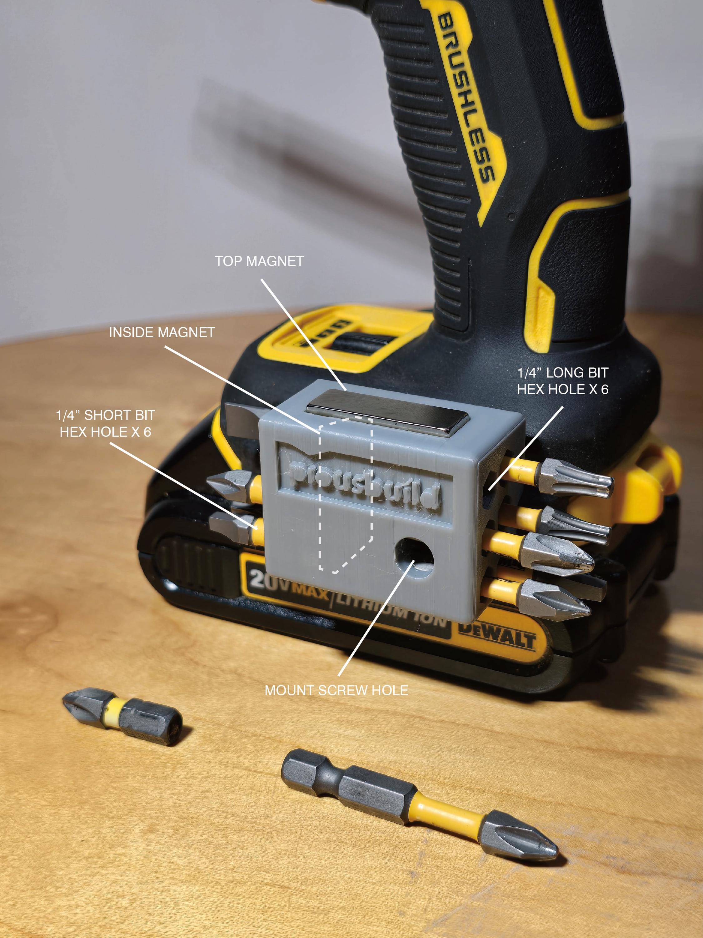 20V MAX Dewalt インパクトドライバー用 3D プリント磁気ドライバー 