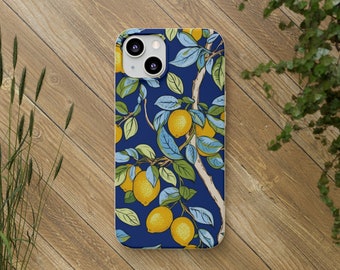Lemons pattern Eco-friendly Case iPhone 13 12 11 Mini Pro Max Samsung Galaxy S22 S21 S20 S20+ Plus Ultra