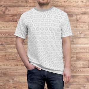 Psychedelic T-Shirt For Men Hexagon Shirt Full Print T-Shirt Psytrance Clothes Geometric T Shirt Festival Clothing Trippy T-shirt