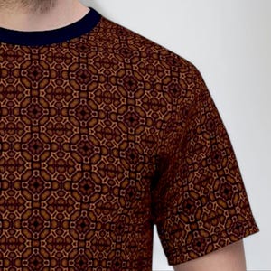 Psychedelic T-Shirt For Men Fractal Shirt Full Print T-Shirt Psytrance Clothes Geometric T Shirt Festival Clothing Trippy T-shirt