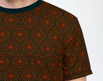 Psychedelic Geometric T-Shirt: Full Print Psytrance Festival Clothing