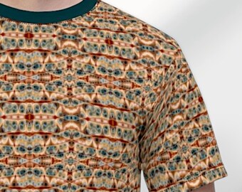 Psychedelic Full Print T-Shirt: Geometric Psytrance Festival Clothing