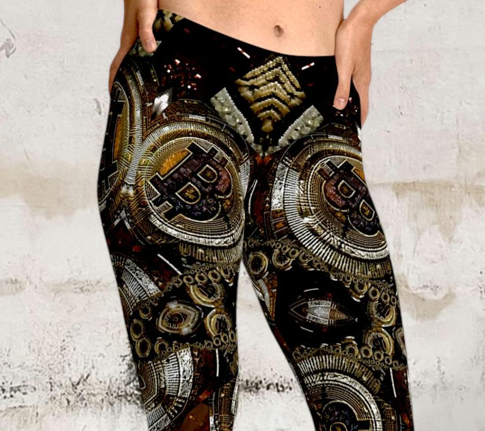 Bitcoin Crypto Psychedelic Abstract Fractal Print Leggings Trippy Leggings  Tights Leggings - Etsy