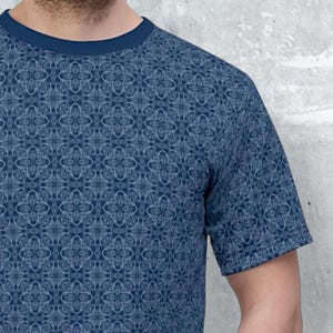 Sacred Geometry Psychedelic T-Shirt For Men Fractal Shirt Full Print T-Shirt Psytrance Clothes Boho T Shirt Festival Clothing Burning Man